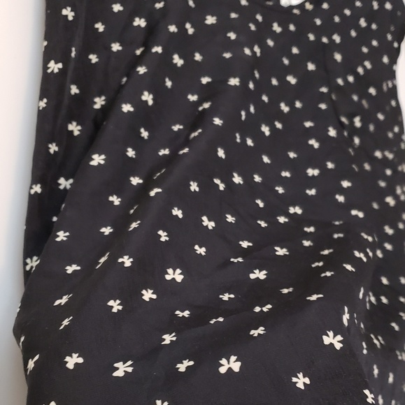 Butterfly back bow pattern scoop neck blouse top - Picture 3 of 6